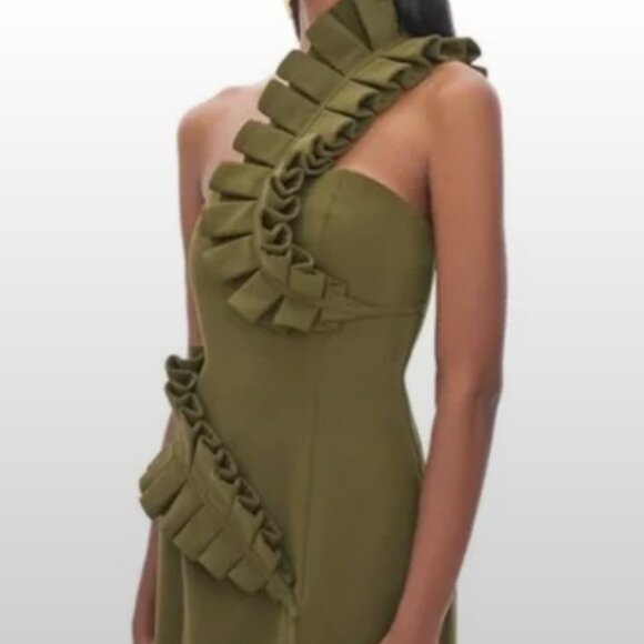 Andrea Iyamah Kamala Asymmetric Knee-Length Dress - Picture 2 of 3